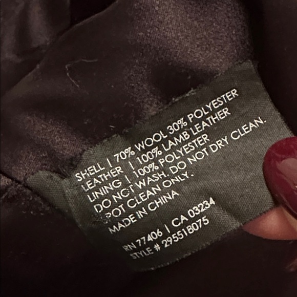 Club Monaco wool Leather trimmed Poncho - Picture 7 of 11